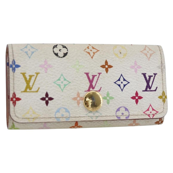 LOUIS VUITTON Monogram Multicolor Multicles 4 Key Case White M93731 Auth 154888