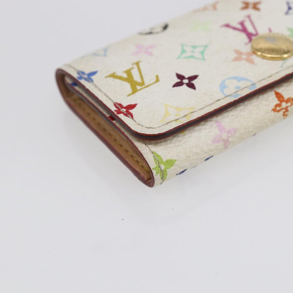 LOUIS VUITTON Monogram Multicolor Multicles 4 Key Case White M93731 Auth 154888