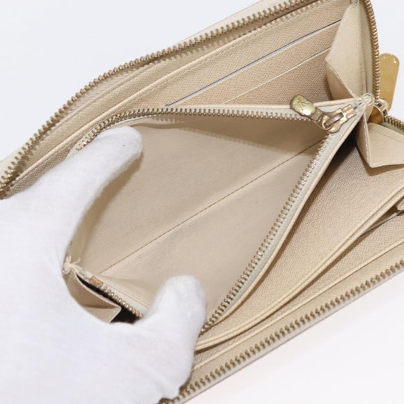 LOUIS VUITTON Damier Azur Zippy Wallet Long Wallet N60019 LV Auth 154889