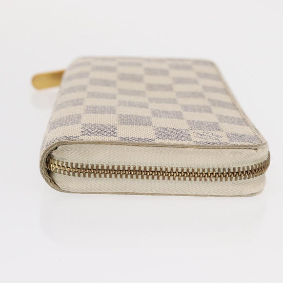 LOUIS VUITTON Damier Azur Zippy Wallet Long Wallet N60019 LV Auth 154889