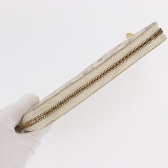 LOUIS VUITTON Damier Azur Zippy Wallet Long Wallet N60019 LV Auth 154889