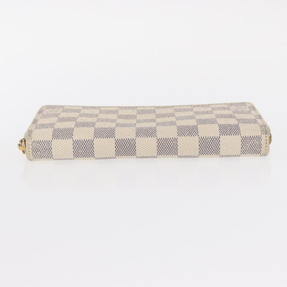 LOUIS VUITTON Damier Azur Zippy Wallet Long Wallet N60019 LV Auth 154889