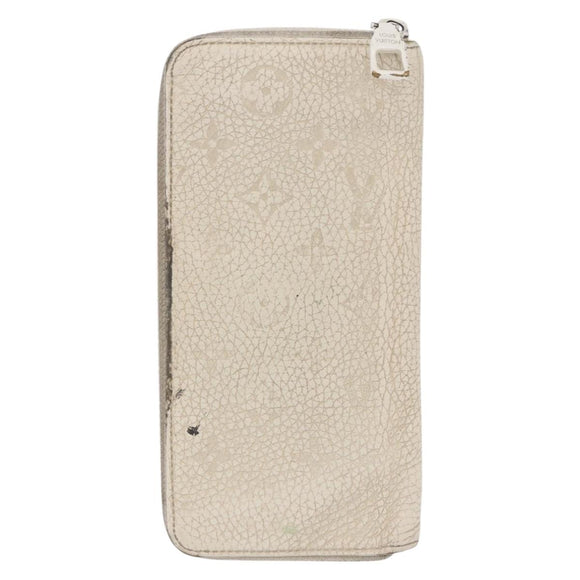 LOUIS VUITTON Monogram Empreinte Zippy Wallet Vertical Neige M80337 Auth 154891