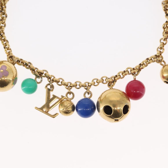 LOUIS VUITTON Porte Chainne Grullo metal Multicolor Gold Tone M62226 Auth 154893