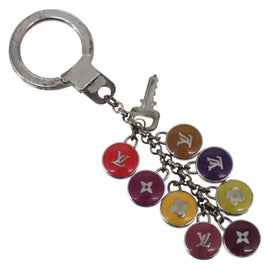 LOUIS VUITTON Monogram Porte Cles Pastille metal Silver M65381 LV Auth 154894