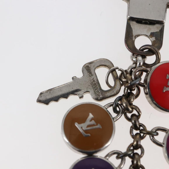 LOUIS VUITTON Monogram Porte Cles Pastille metal Silver M65381 LV Auth 154894