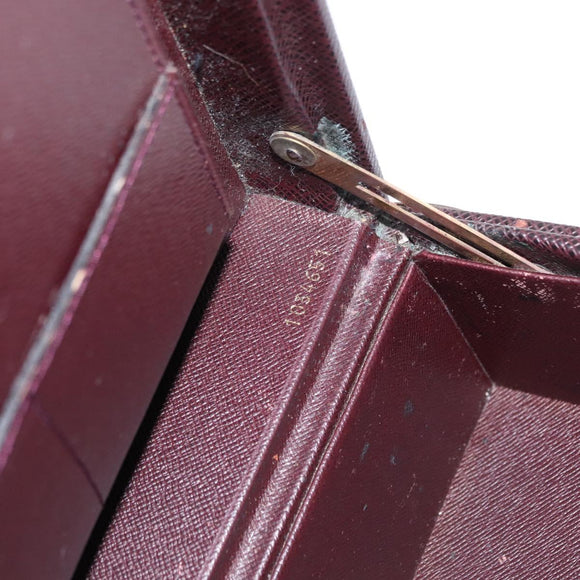 LOUIS VUITTON Taiga President Briefcase Acajou LV Auth 154896