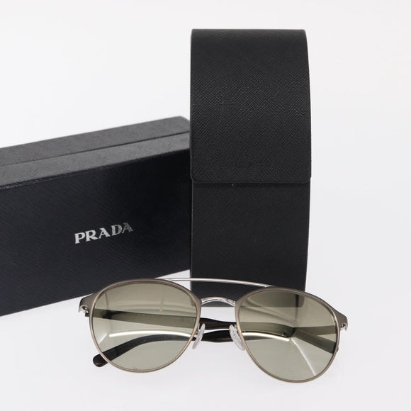 PRADA Sunglasses metal Brown SPR62T Auth 154897