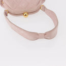 CHANEL Matelasse Hand Bag Suede Pink Gold CC Auth 154898A-7