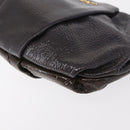 PRADA Pouch Enamel Purple Gold Auth 154899-14