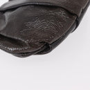 PRADA Pouch Enamel Purple Gold Auth 154899-15