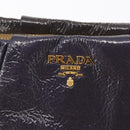 PRADA Pouch Enamel Purple Gold Auth 154899-17