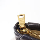 PRADA Pouch Enamel Purple Gold Auth 154899-9