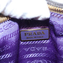 PRADA Pouch Enamel Purple Gold Auth 154899-10
