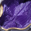 PRADA Pouch Enamel Purple Gold Auth 154899-11