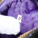 PRADA Pouch Enamel Purple Gold Auth 154899-12