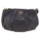 PRADA Pouch Enamel Purple Gold Auth 154899-13