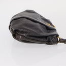 PRADA Pouch Enamel Purple Gold Auth 154899-3