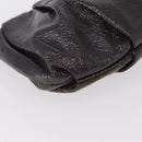 PRADA Pouch Enamel Purple Gold Auth 154899-8