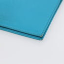 CELINE Shoulder Bag Leather Blue Silver Auth 154900-9