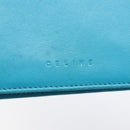 CELINE Shoulder Bag Leather Blue Silver Auth 154900-17