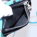 CELINE Shoulder Bag Leather Blue Silver Auth 154900-11