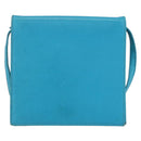 CELINE Shoulder Bag Leather Blue Silver Auth 154900-13