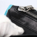 CELINE Shoulder Bag Leather Blue Silver Auth 154900-12