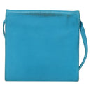 CELINE Shoulder Bag Leather Blue Silver Auth 154900-2