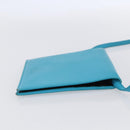 CELINE Shoulder Bag Leather Blue Silver Auth 154900-4