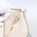 CHANEL Camelia Pouch Leather Ivory Gold CC Auth 154902-17