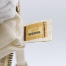 CHANEL Camelia Pouch Leather Ivory Gold CC Auth 154902-18