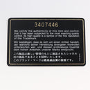 CHANEL COCO Mark Pouch Caviar Skin Green Gold CC Auth 154903-12