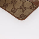 GUCCI GG Canvas Coin Purse Beige Gold 120971 Auth 154904-15