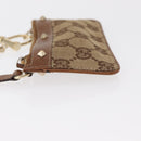 GUCCI GG Canvas Coin Purse Beige Gold 120971 Auth 154904-4