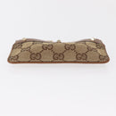 GUCCI GG Canvas Coin Purse Beige Gold 120971 Auth 154904-5
