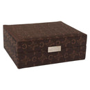 CELINE C Macadam Canvas Jewelry Box Brown Silver Auth 154905V-1
