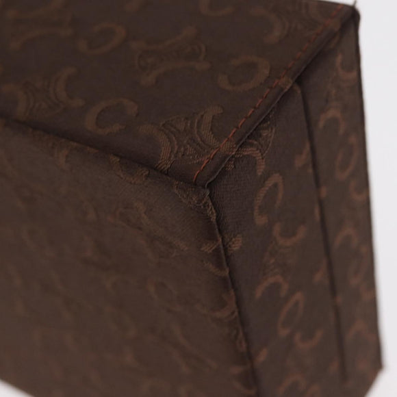 CELINE C Macadam Canvas Jewelry Box Brown Silver Auth 154905V