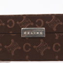 CELINE C Macadam Canvas Jewelry Box Brown Silver Auth 154905V-8