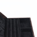 CELINE C Macadam Canvas Jewelry Box Brown Silver Auth 154905V-17