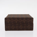 CELINE C Macadam Canvas Jewelry Box Brown Silver Auth 154905V-4
