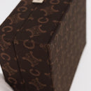 CELINE C Macadam Canvas Jewelry Box Brown Silver Auth 154905V-7