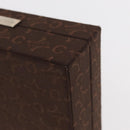 CELINE C Macadam Canvas Jewelry Box Brown Silver Auth 154905V-14