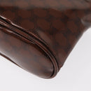 CELINE Macadam Canvas Handtas PVC Bruin Zwart Auth 154907-16