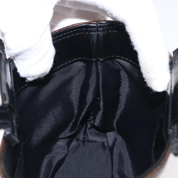 CELINE Macadam Canvas Hand Bag PVC Brown Black Auth 154907