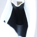 CELINE Flower Shoulder Pouch Leather White Silver Auth 154908-17