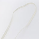 CELINE Flower Shoulder Pouch Leather White Silver Auth 154908-8