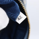 PRADA Pouch Canvas Light Blue Gold Auth 154909-12