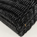 Salvatore Ferragamo Chain Gancini Shoulder Bag Rattan Black Gold Auth 154910V-10