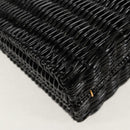 Salvatore Ferragamo Chain Gancini Shoulder Bag Rattan Black Gold Auth 154910V-12